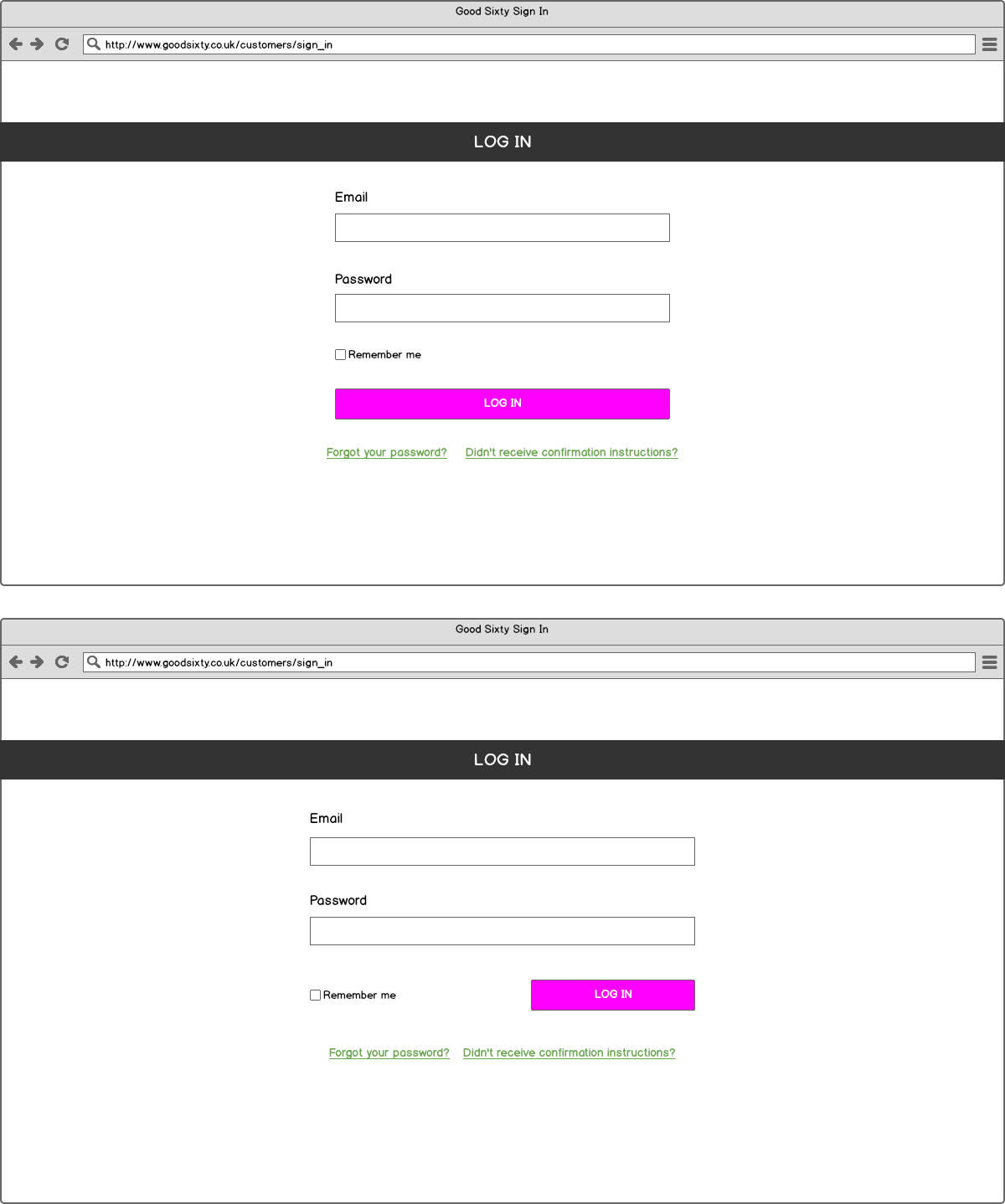 2 further mockups after feedback